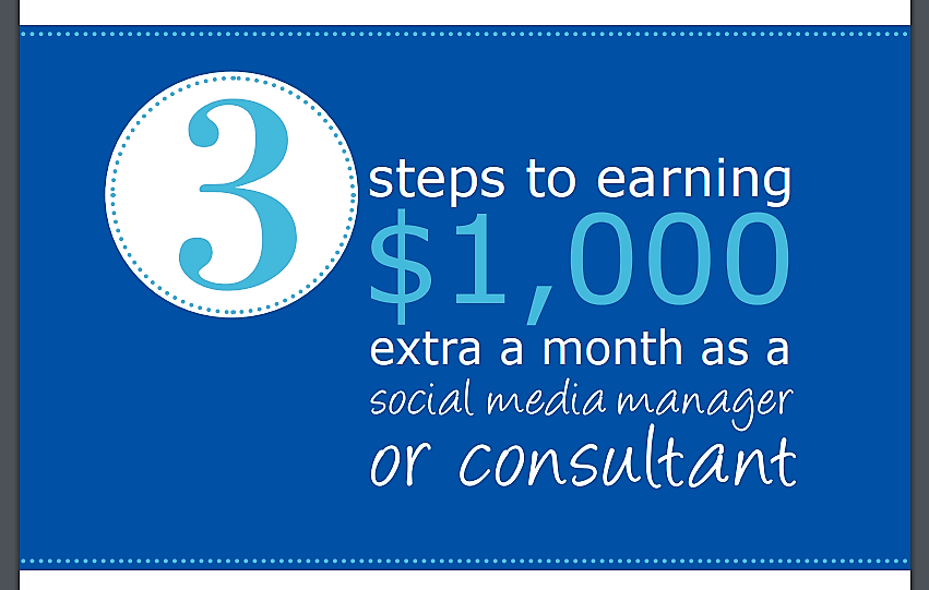 How to make $1000 extra per month as social media manager?