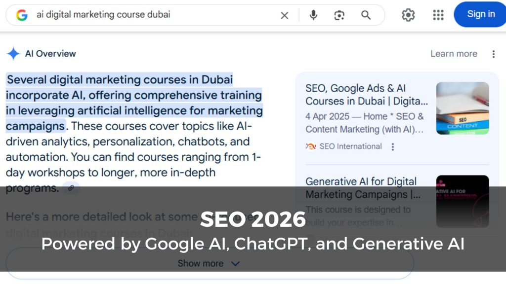 SEO 2026 - SEO Services, Consulting, and Training Courses - Dubai
